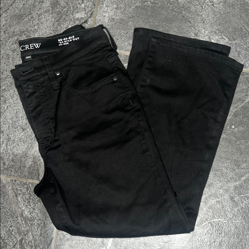 J.Crew Mid-Rise Kickout Jeans Classic Black 178.